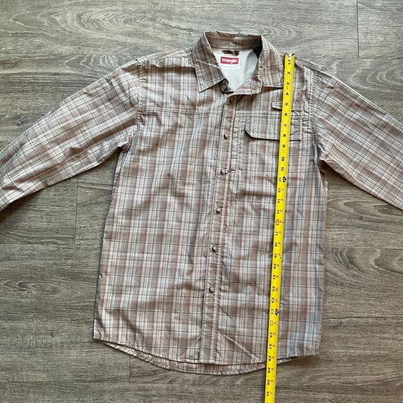 Wrangler Men Button Down Shirt Premium‎ Quality Long Sleeve Utility Size Small - Picture 6 of 7